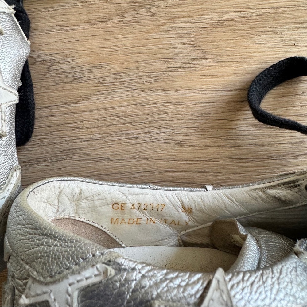 Saint Laurent shiny silver star sneakers - Picture 7 of 7